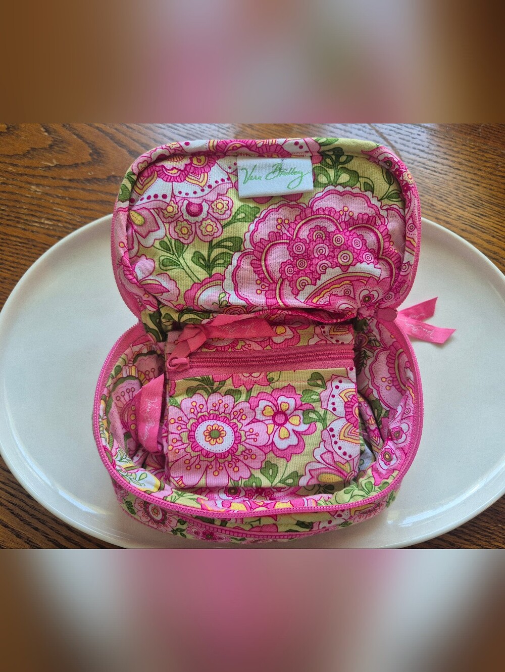 Vera Bradley Petal Pink Travel Jewelry Organizer - Picture 2 of 5